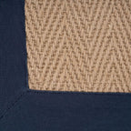 Cotton Border Herringbone Jute Runner Rug Non Slip