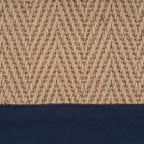 Cotton Border Herringbone Jute Runner Rug Non Slip