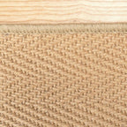 Cotton Border Herringbone Jute Runner Rug Non Slip
