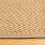 Cotton Border Herringbone Jute Runner Rug Non Slip