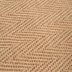 Cotton Border Herringbone Jute Runner Rug Non Slip