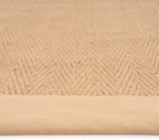 Cotton Border Herringbone Jute Runner Rug Non Slip