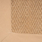Cotton Border Herringbone Jute Runner Rug Non Slip