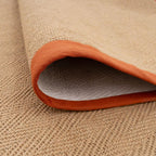 Cotton Border Herringbone Jute Runner Rug Non Slip
