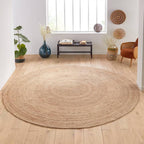 Natural Handwoven Braided Jute Area Rug
