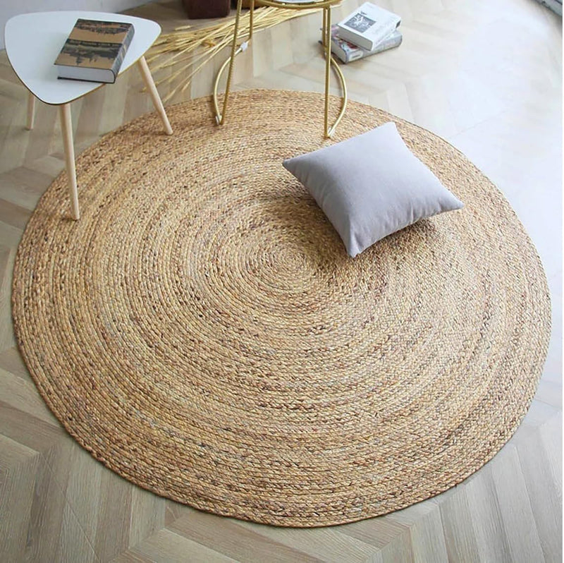 Natural Handwoven Braided Jute Area Rug