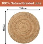 Natural Handwoven Braided Jute Area Rug