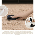 Natural Handwoven Jute Area Rug Oval