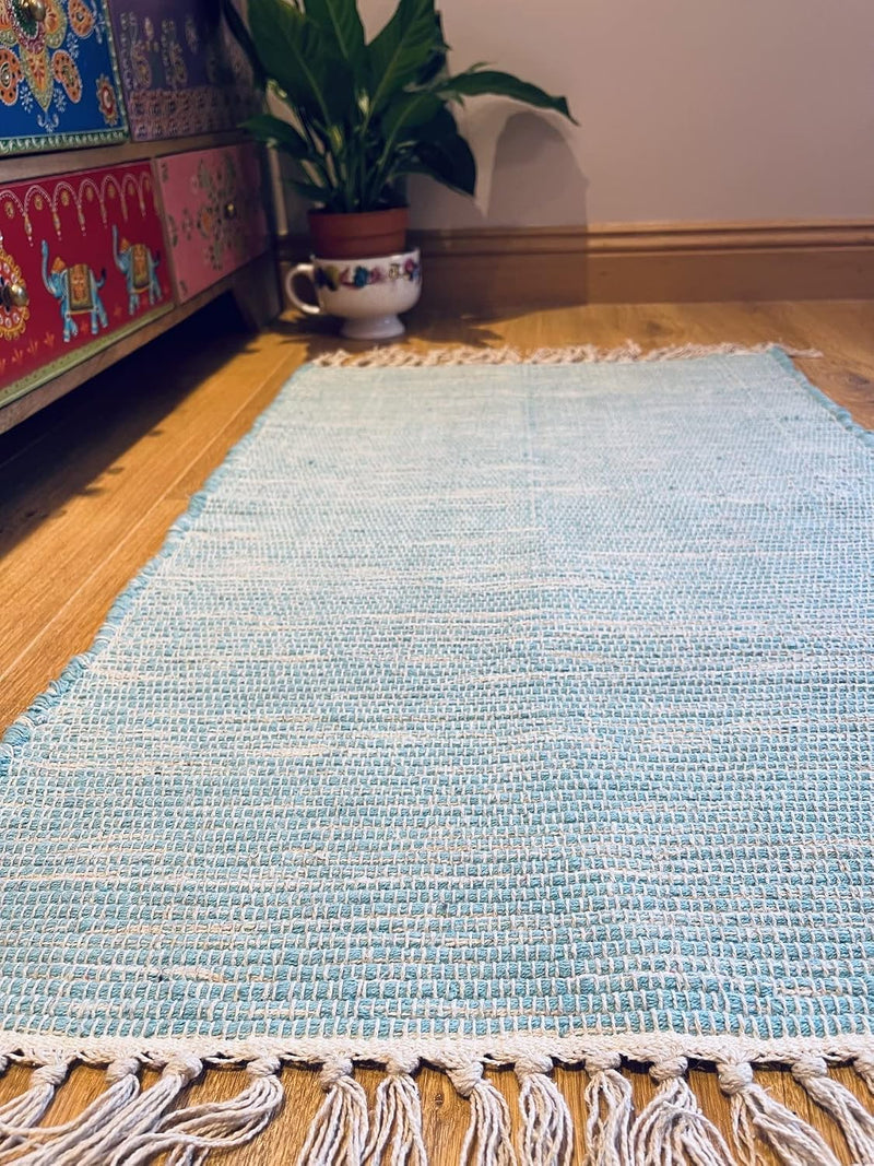 Natural Hush Soft Cotton Rug in Muted Hand