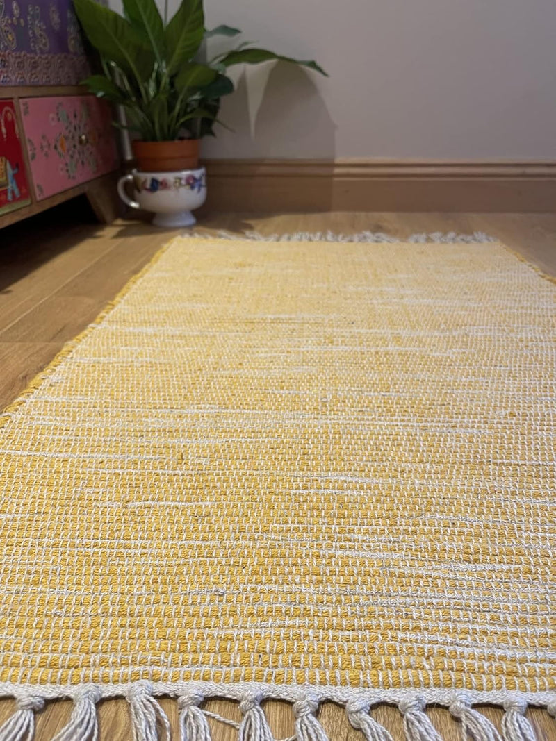 Natural Hush Soft Cotton Rug in Muted Hand