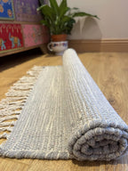 Natural Hush Soft Cotton Rug in Muted Hand