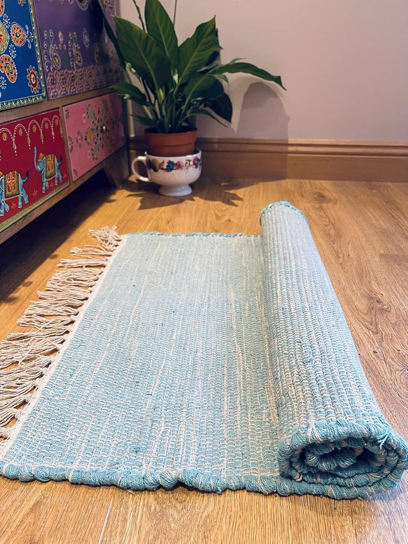 Natural Hush Soft Cotton Rug in Muted Hand