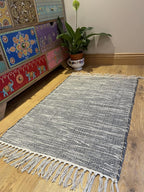 Natural Hush Soft Cotton Rug in Muted Hand