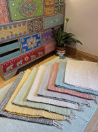 Natural Hush Soft Cotton Rug in Muted Hand