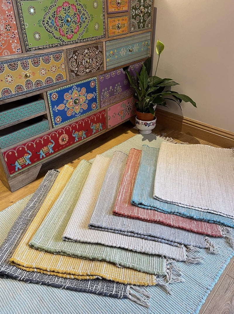 Natural Hush Soft Cotton Rug in Muted Hand