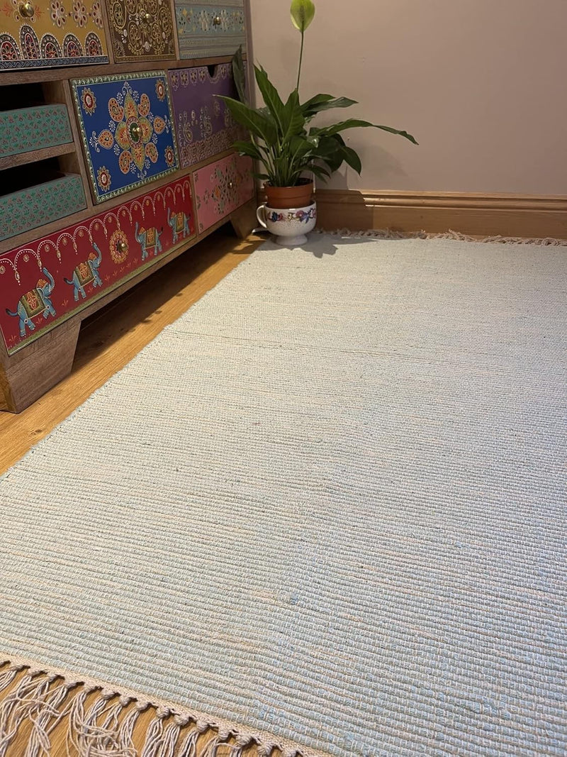 Natural Hush Soft Cotton Rug in Muted Hand
