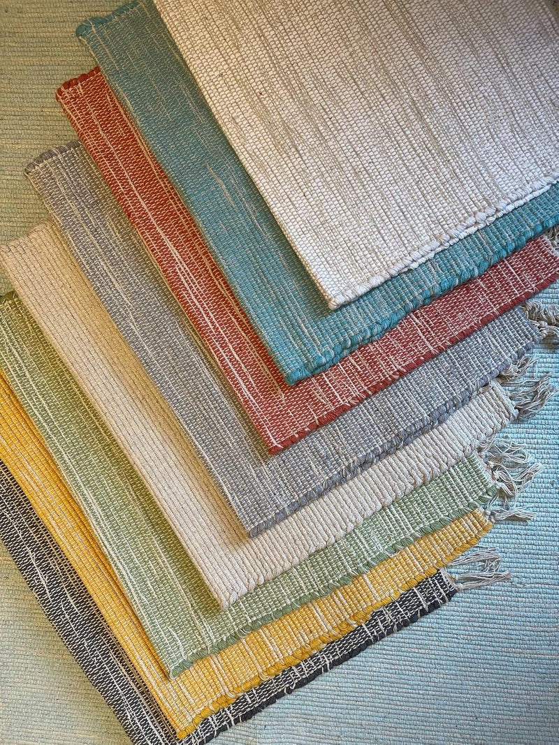 Natural Hush Soft Cotton Rug in Muted Hand