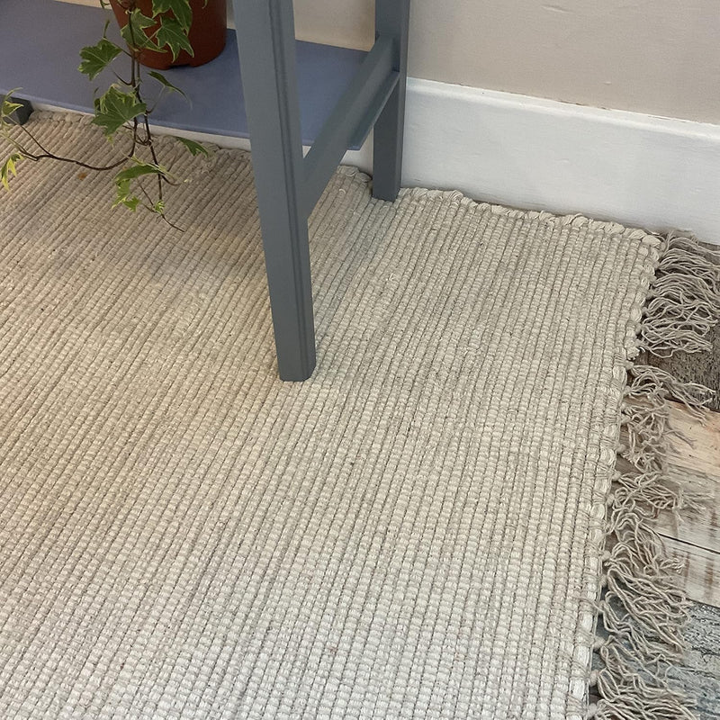 Natural Hush Soft Cotton Rug in Muted Hand