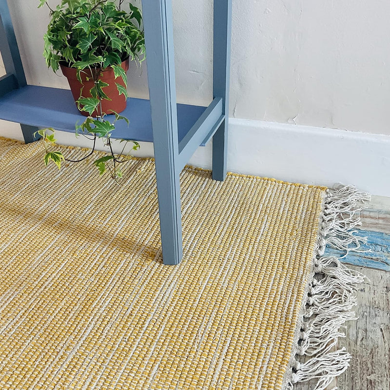 Natural Hush Soft Cotton Rug in Muted Hand