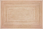 Natural Jute Area Rug Reversible Braided Farmhouse Rectangular