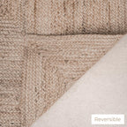 Natural Jute Area Rug Reversible Braided Farmhouse Rectangular