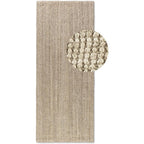 Natural Jute Curly Rug Rustic and Bohemian Style