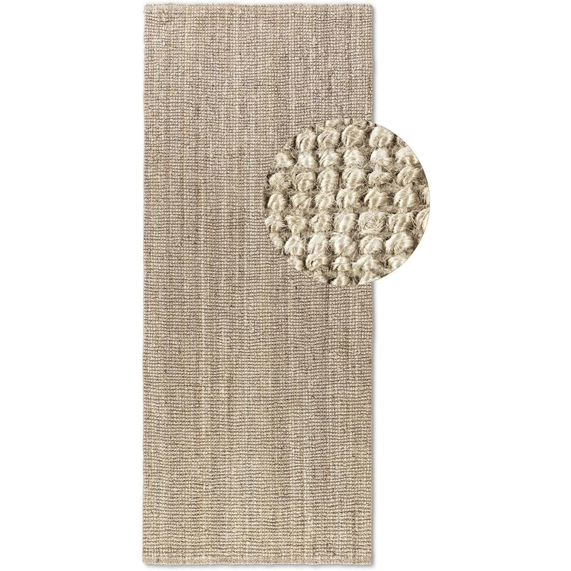 Natural Jute Curly Rug Rustic and Bohemian Style