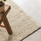 Natural Jute Curly Rug Rustic and Bohemian Style