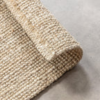 Natural Jute Curly Rug Rustic and Bohemian Style