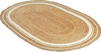 Natural Jute Hand Braided Oval Shape Area Rug