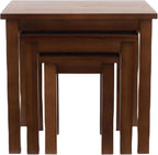 Natural Solid Oak Nesting Nest of Tables 3 Pieces