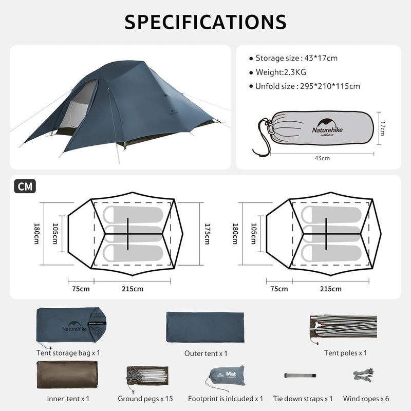 Cloud Up Ultralight Camping Tent Backpacking