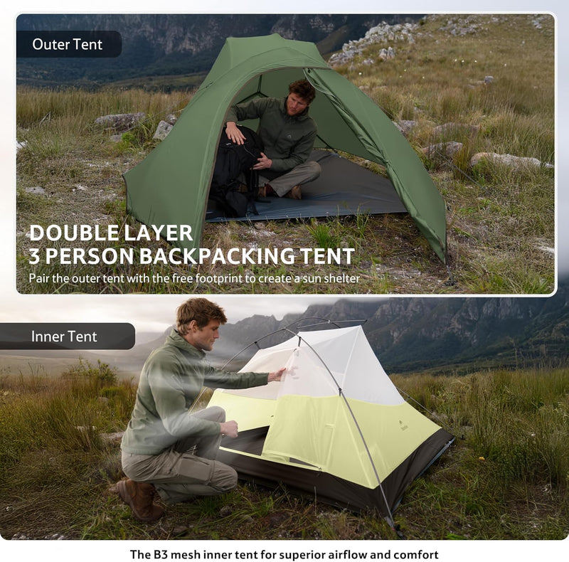 Cloud Up Ultralight Camping Tent Backpacking