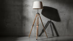 Nautical Natural Wooden Floor Lamp Tripod Stand Home