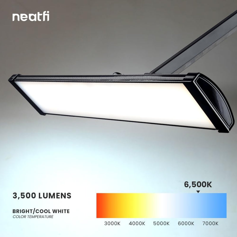 LED Desk Lamp with Clamp Lumens 66CM Wide