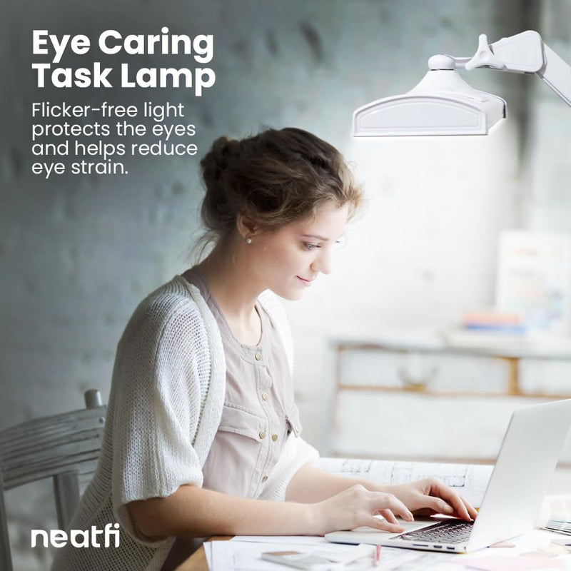 LED Desk Lamp with Clamp Lumens 66CM Wide