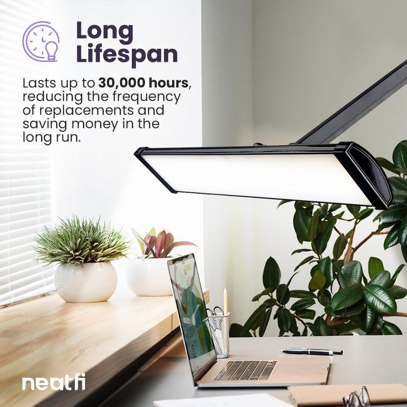 LED Desk Lamp with Clamp Lumens 66CM Wide