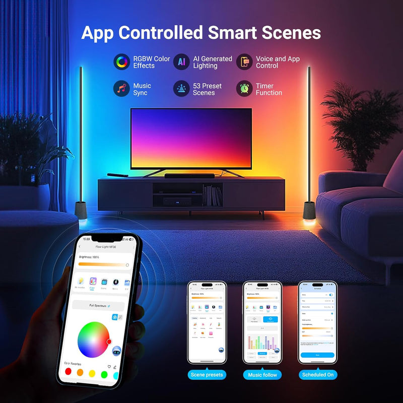 Smart RGB Ic W Floor Lamp 1500lm LED