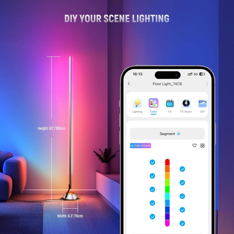 Smart RGB Ic W Floor Lamp 1500lm LED