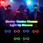 Neon Color Shutter Shades Glasses for Kids Plastic