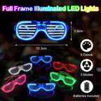 Neon Color Shutter Shades Glasses for Kids Plastic