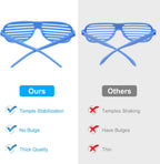 Neon Color Shutter Shades Glasses for Kids Plastic
