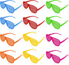 Neon Color Shutter Shades Glasses for Kids Plastic