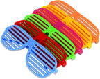 Neon Color Shutter Shades Glasses for Kids Plastic