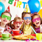 Neon Color Shutter Shades Glasses for Kids Plastic