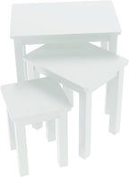 Nest of Table Wood 3 Tables Side End