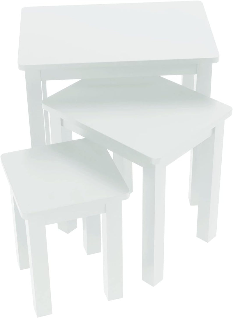 Nest of Table Wood 3 Tables Side End