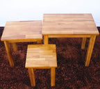 Nest of Tables Oak Solid Nesting 3 Coffee