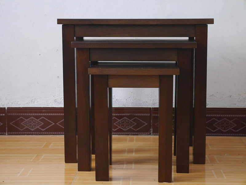 Oak Coxmoor Nest of Tables Wooden Coffee Side