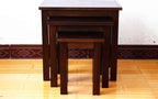 Nest of Tables Oak Solid Nesting 3 Coffee